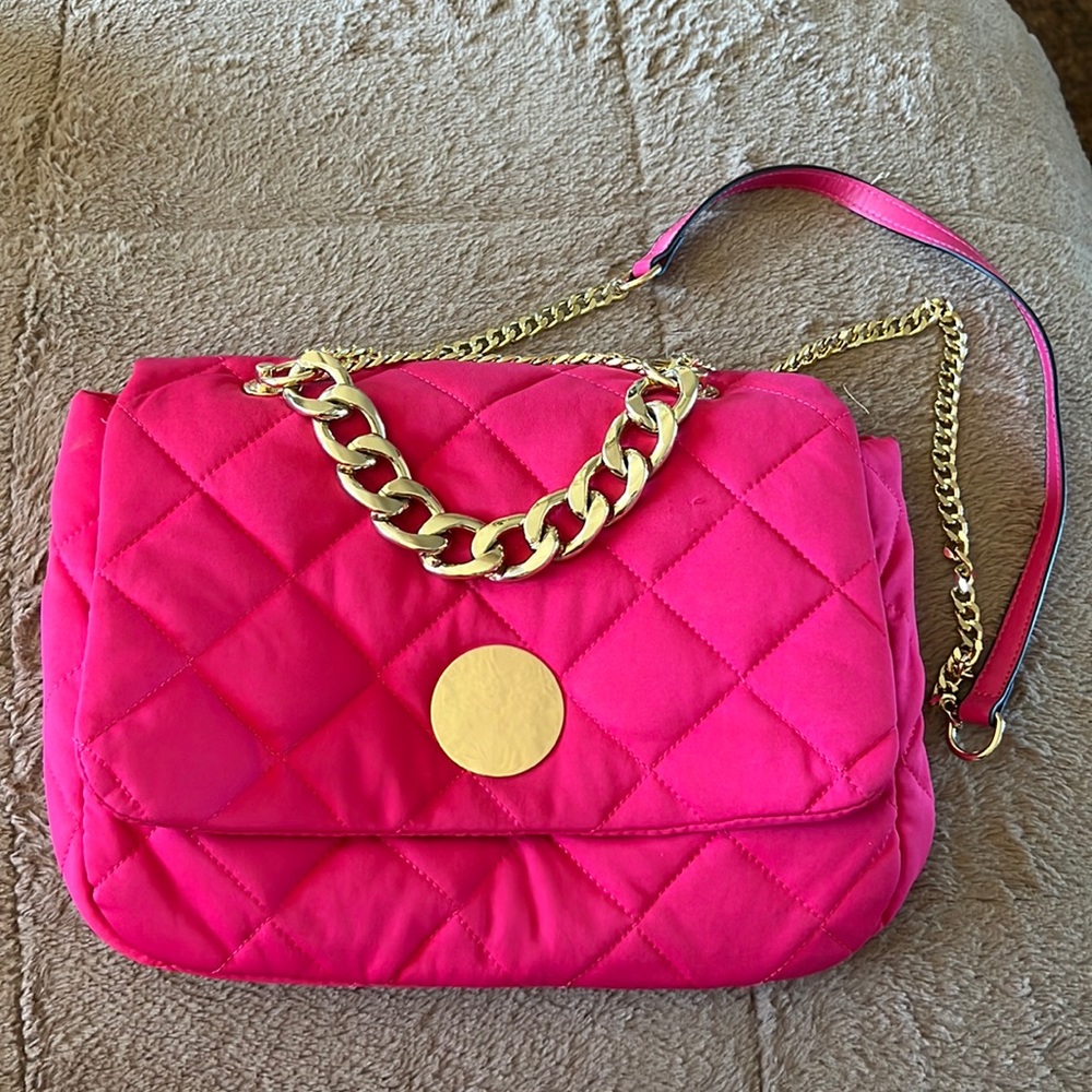 Hot Pink Stitched Purse